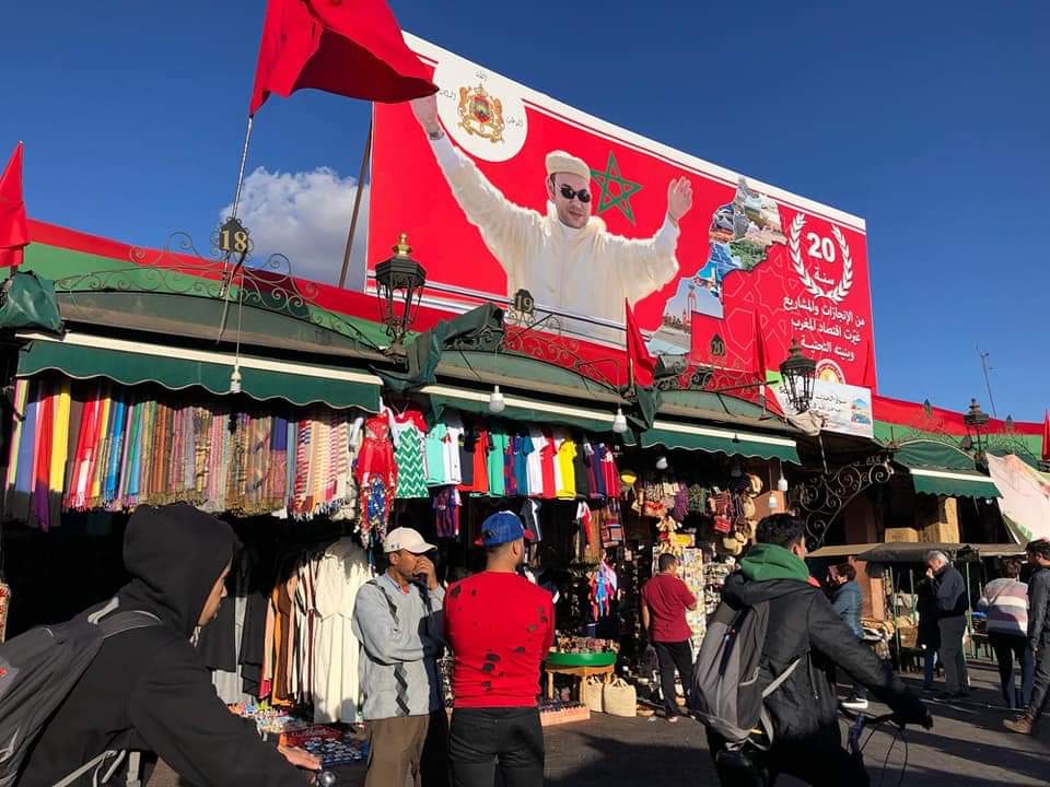 Stand sur le marché de Marrakech